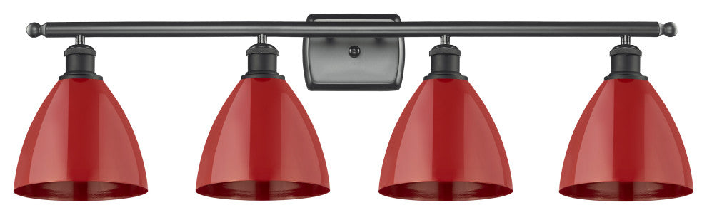 Innovations 516-4W-BK-MBD-75-RD 4 Light Bath Vanity Light, Matte Black