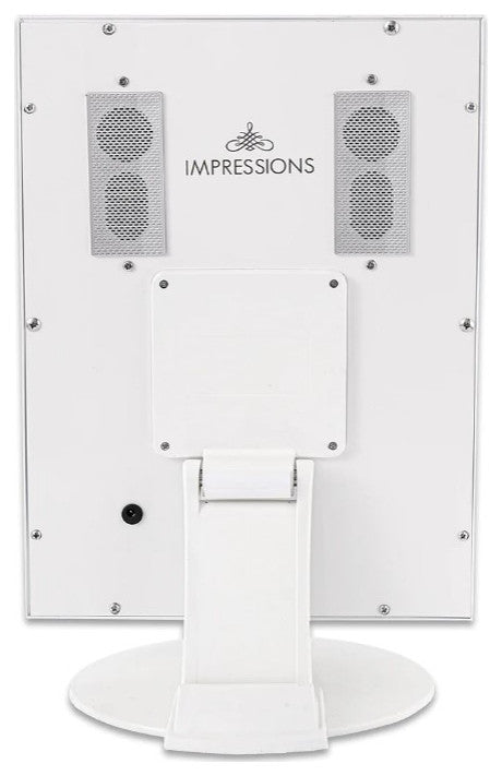 Lumiere Tabletop LED Makeup Mirror With Bluetooth Speaker, Hollywood Bulbs