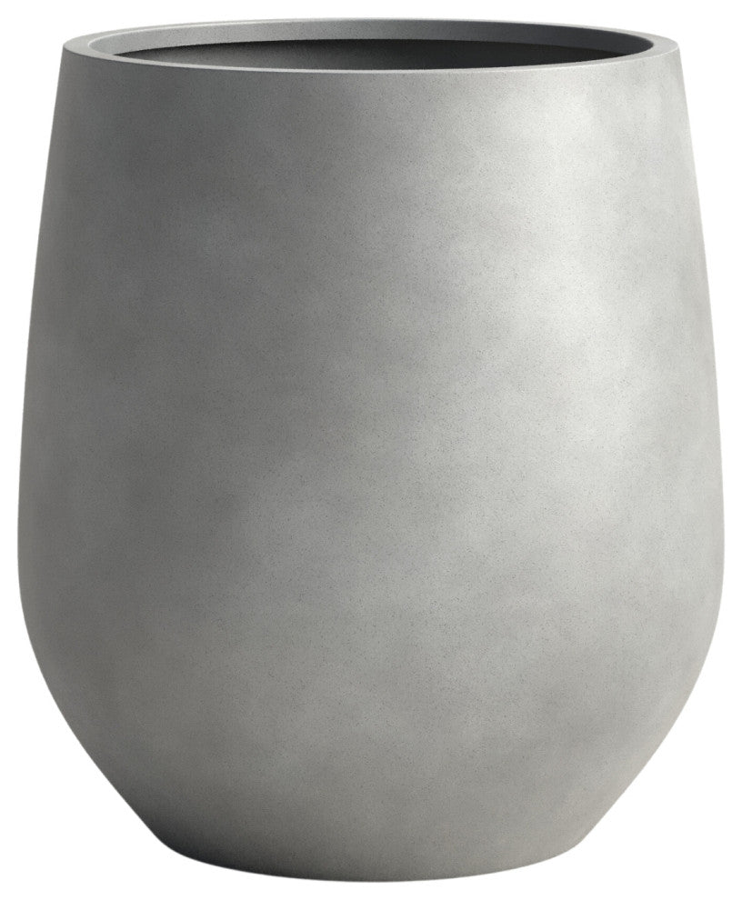 DTY Signature Mount Wilson 1-piece Fiberstone Tapered Planter, Gray, Medium