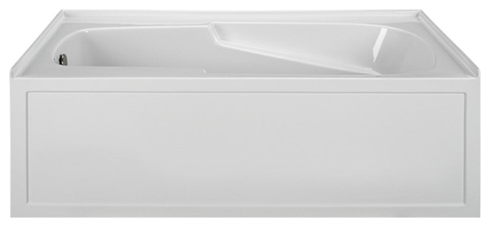 Integral Skirted Left-Hand Drain Whirlpool Bath Biscuit 60x42x20.25