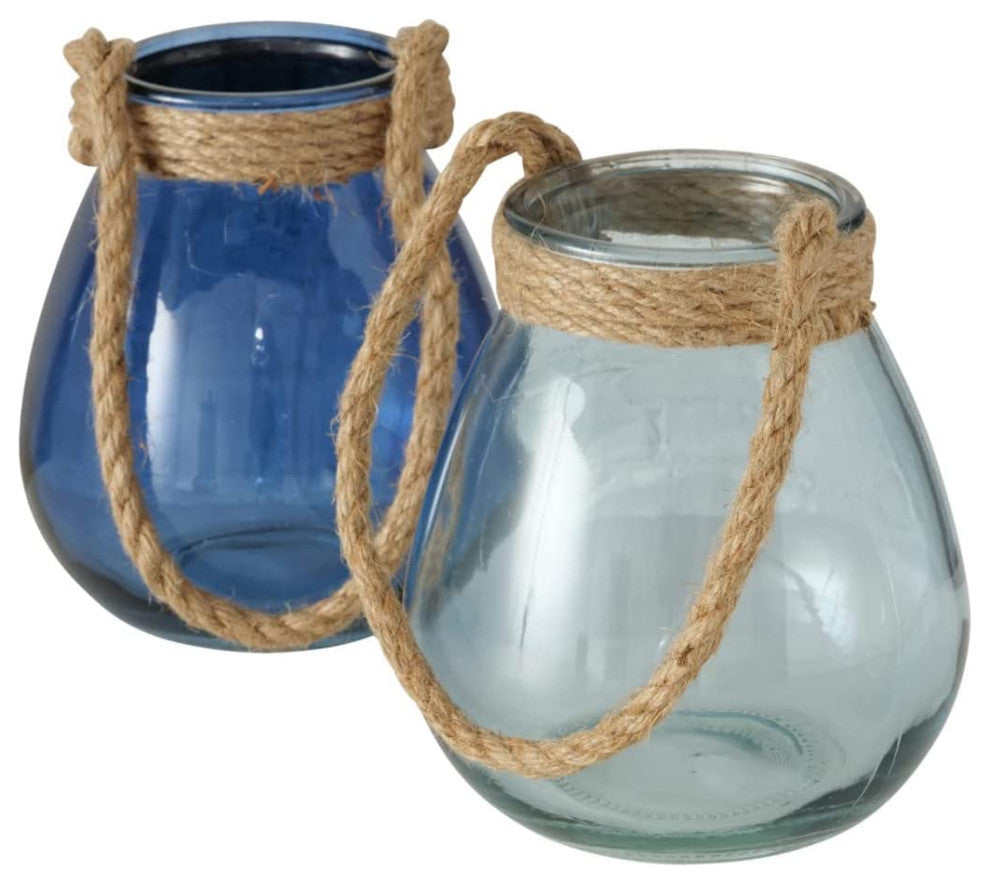 Bell-Jar Candle Holders, Set of 2