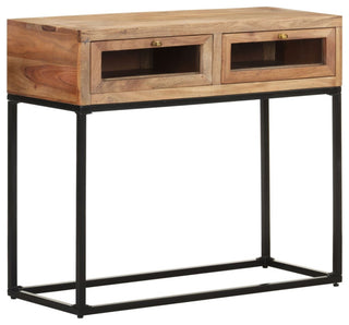 vidaXL Console Table Entryway Table Side Table with Drawers Solid Acacia Wood