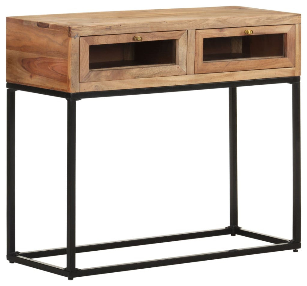 vidaXL Console Table Entryway Table Side Table with Drawers Solid Acacia Wood