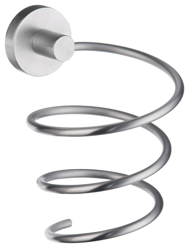 Home Holder For Hairdryer Brushed Chrome