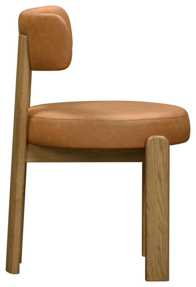 Odessa Vegan Leather Dining Chair, Brown