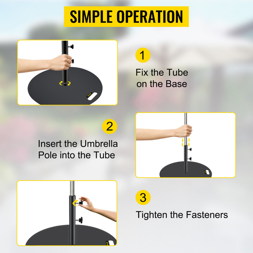 Vevor 27" Round Umbrella Base 39lbs Umbrella''s Holder Stand