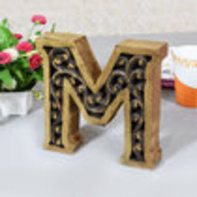Handmade Eco-Friendly Wall Decor Alphabet Letter Block, 1.3x7.8x7.5