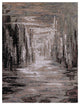 9' 0" X 12' 1" Abstract Handmade Wool and Silk Rug Q6833