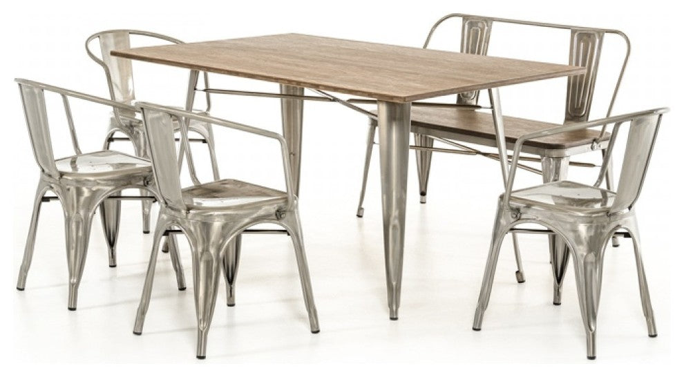 Modrest Ford Modern Wood Dining Table, Gray