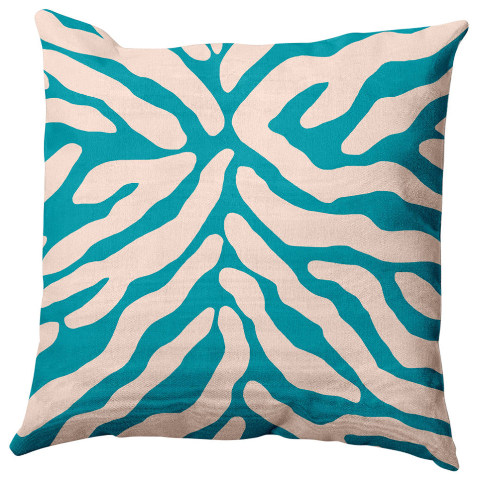 Animal Stripe Decorative Throw Pillow, Explorer Blue, 26"x26"