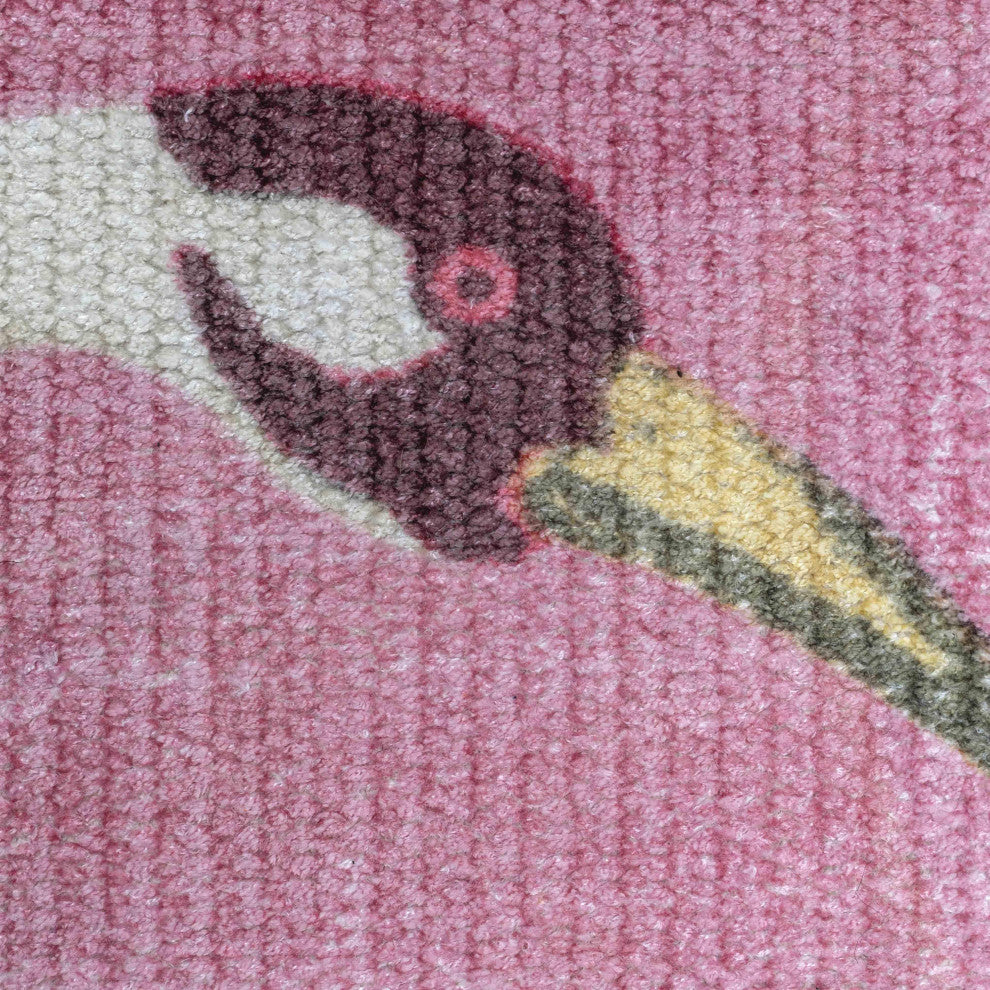 Flamingo Pink 5'x8' Area Rug