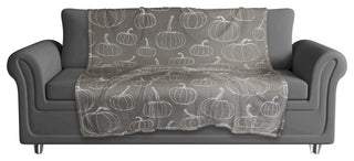 Gray Pumpkin Pattern 50x60 Coral Fleece Blanket