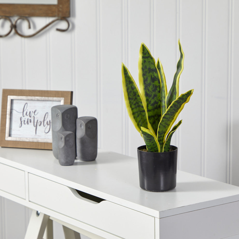 14" Sansevieria Artificial Plant
