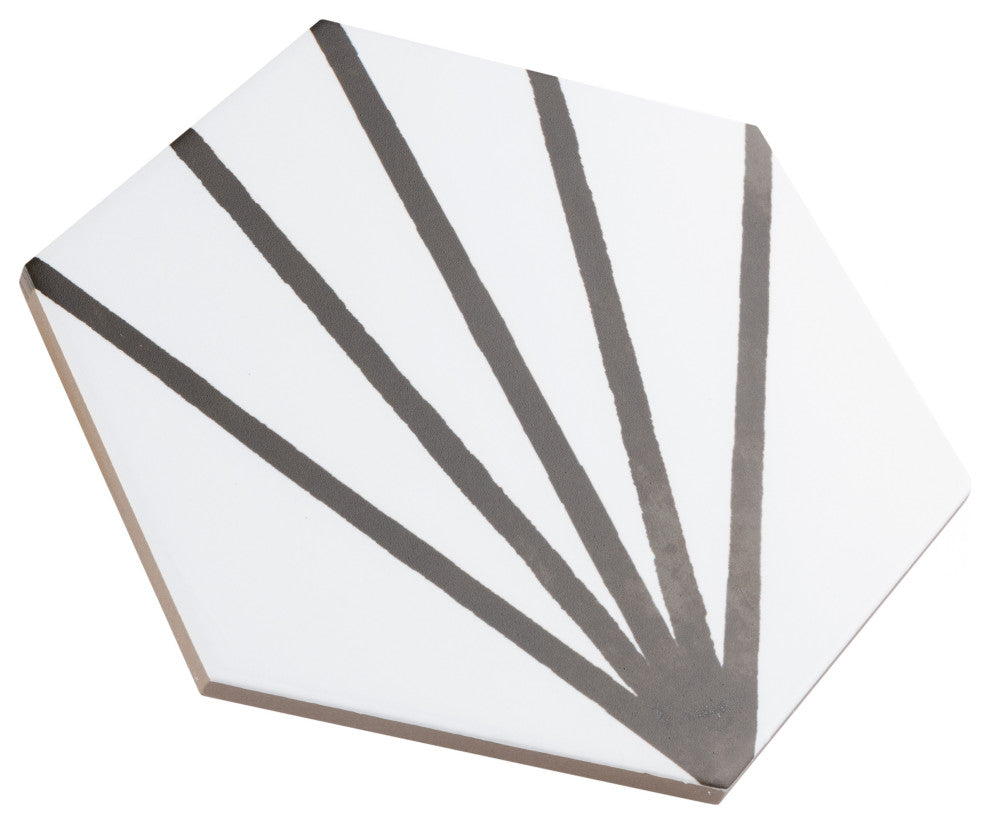Horizon Dawn Hex Nero Porcelain Floor and Wall Tile