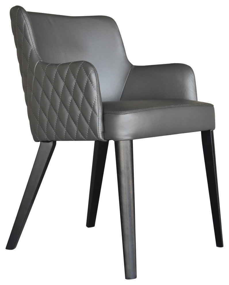 Contemporary Zayden Dining Chair Dark Grey - Grey