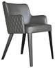 Contemporary Zayden Dining Chair Dark Grey - Grey