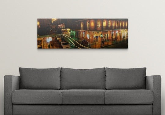 "Bourbon Street New Orleans LA" Canvas Art, 60"x20"x1.25"