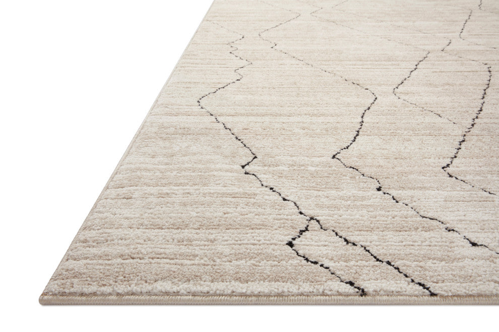 Loloi II Darby Sand / Charcoal 2'-7" x 12'-0" Runner Rug