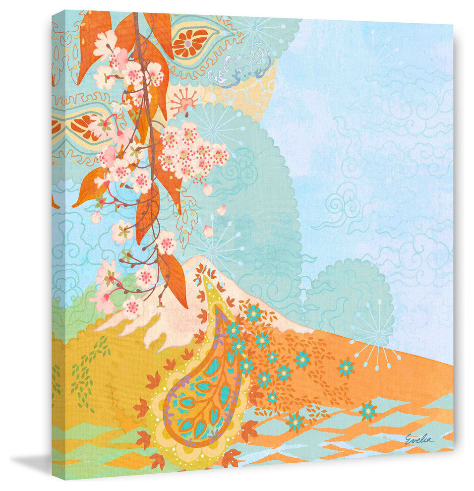 "Autumn Flowering Cherry I" Painting Print on Canvas by Evelia