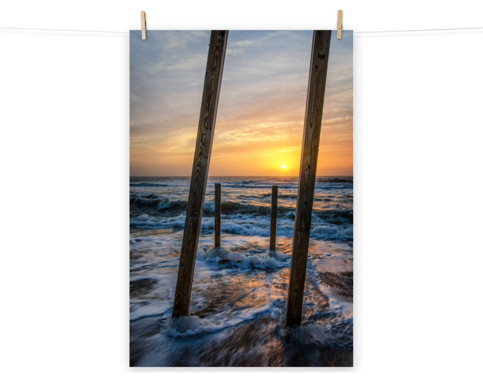 Sunrise Between the Pillars Landscape Photo Unframed Wall Art Print, 8" X 10"