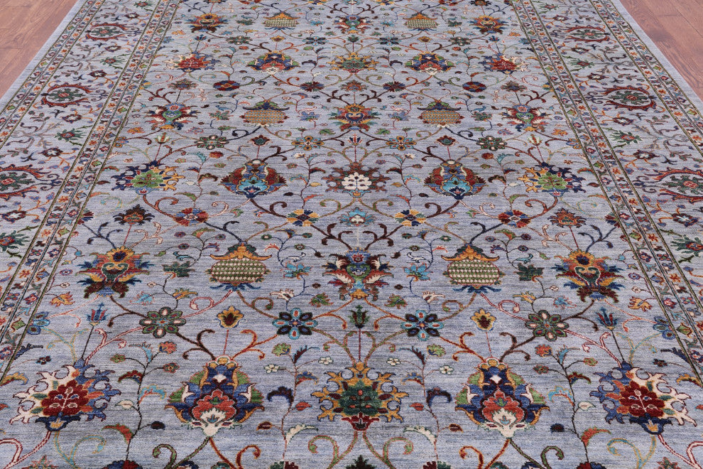 9' 0" X 12' 0" Persian Tabriz Handmade Wool Rug Q8216
