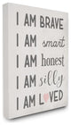 Stupell Industries I am Loved Family Kids Word Pink Design, 16"x20" , Canvas