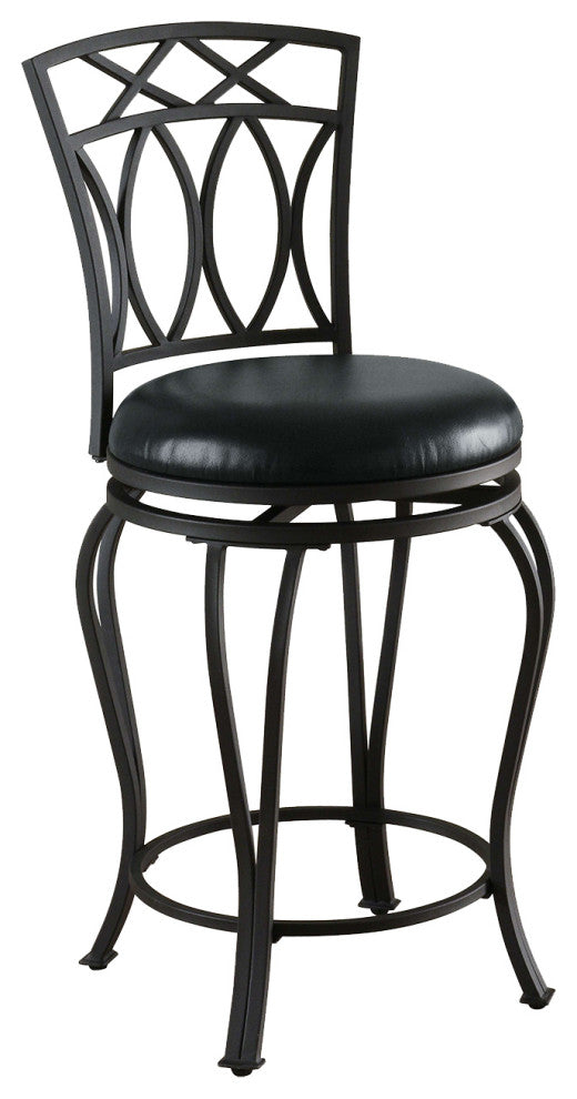 Metal Counte Height Stool, Black