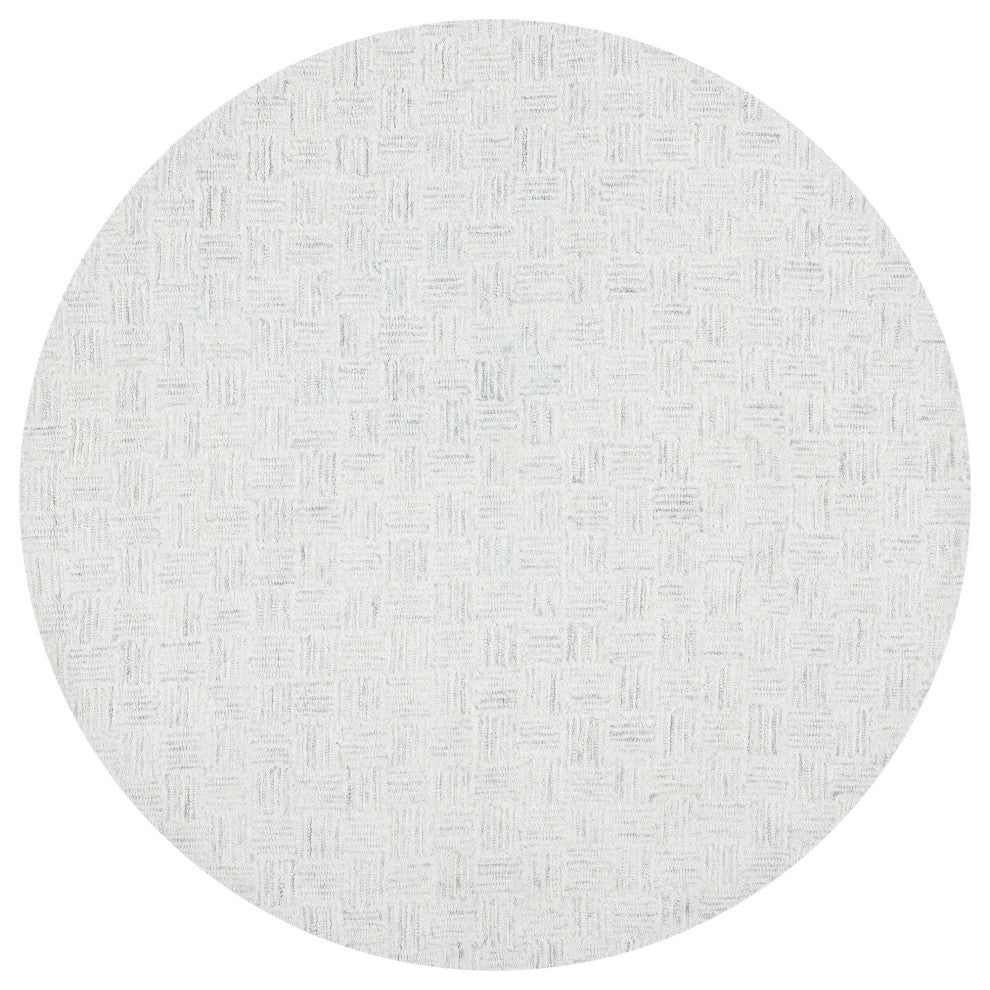 Safavieh Micro-Loop Mlp537F Geometric Rug, Light Gray and Ivory, 8'0"x10'0"