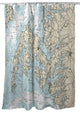 Betsy Drake Easton, MD Nautical Map Shower Curtain