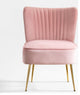WestinTrends 22" Tufted Velvet Accent Chair for Dining, Living Room, Bedroom, Pink