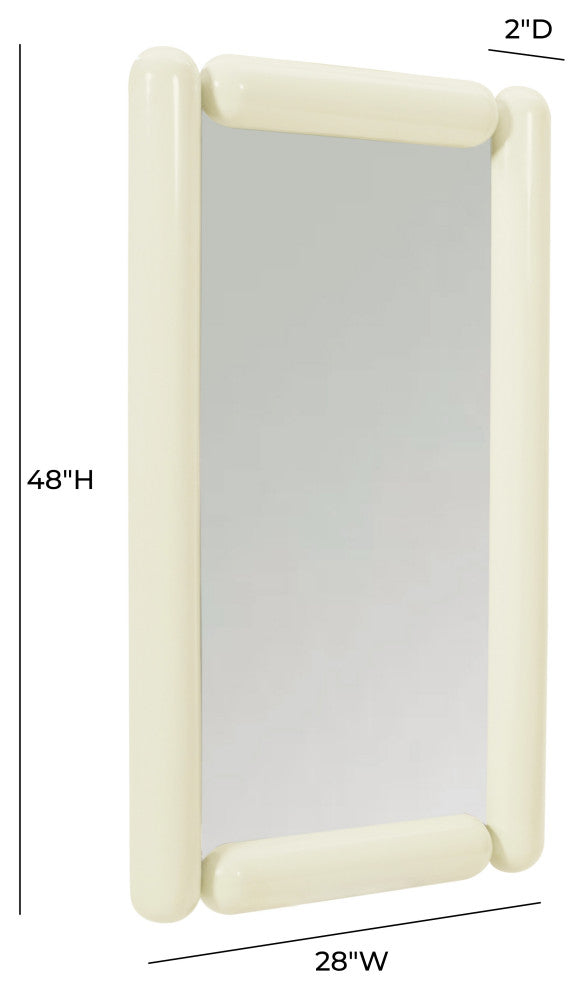 Cozzi Wall Mirror, Cream
