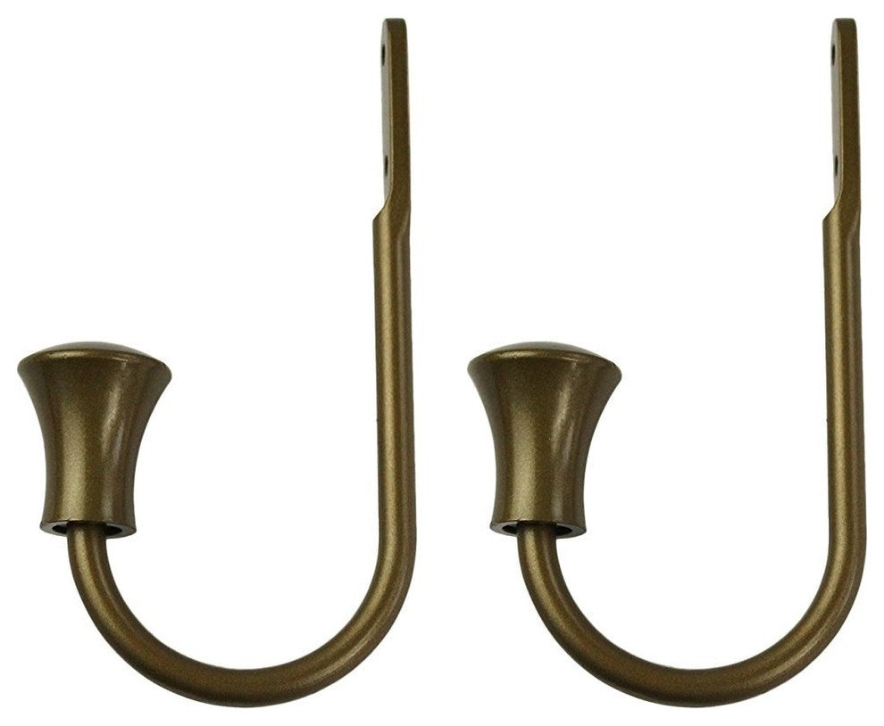 Buckingham Holdbacks, Antique Gold, Set of 2