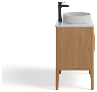 The Ethel Bathroom Vanity, Oak, 36", Single Sink, Freestanding
