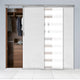 Blanched-Chauky White Panel Track Room Divider Vertical Blinds 94"Hx36-66"W