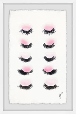 "Rows of Lashes" Framed Painting Print, 12"x18"