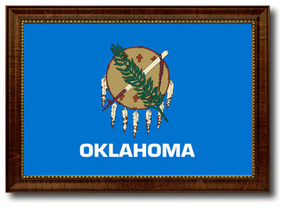 Oklahoma State Flag Canvas Print, 27"x39"