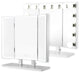 Trifecta Plus Vanity Mirror, Silver, Led Strip Light