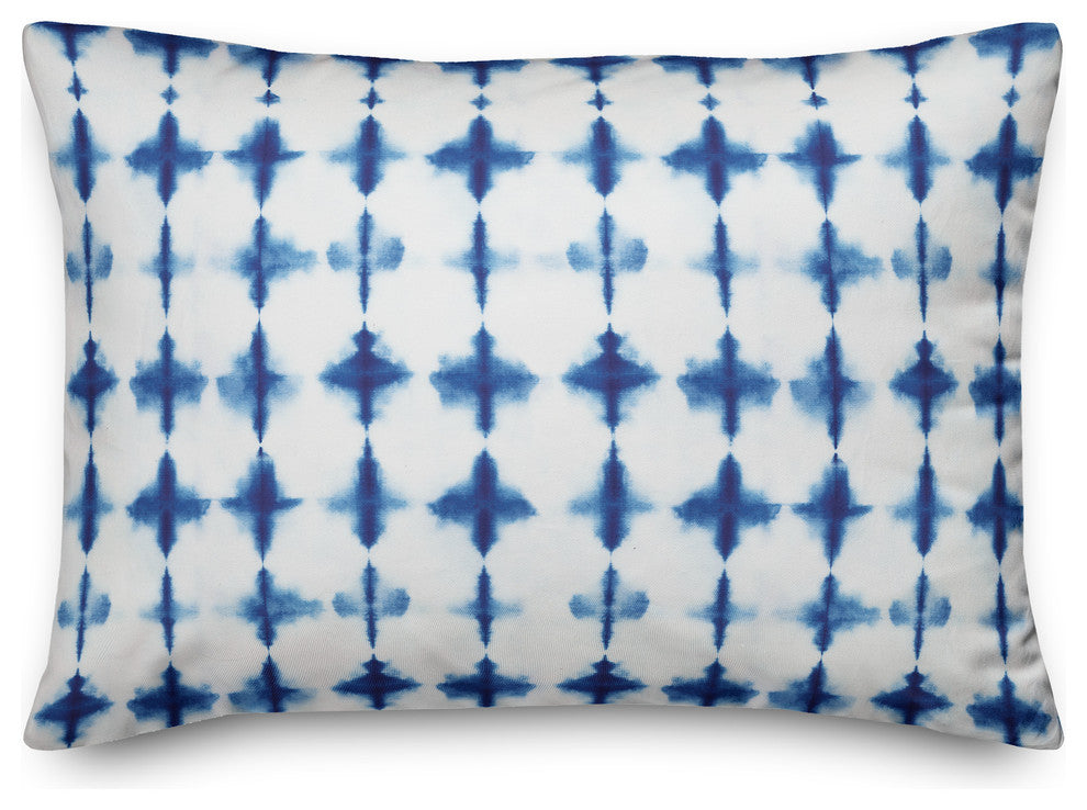 Watercolor Shibori Print 14x20 Lumbar Pillow
