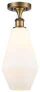 Innovations 516-1C-BB-G651-7-LED 1-Light Semi-Flush Mount, Brushed Brass
