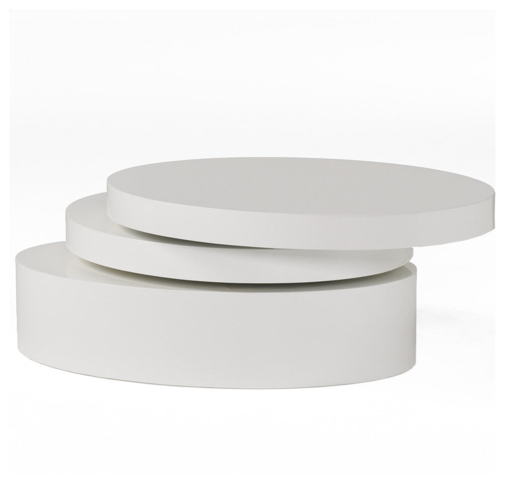 GDF Studio Kendall Oval Mod Swivel Coffee Table