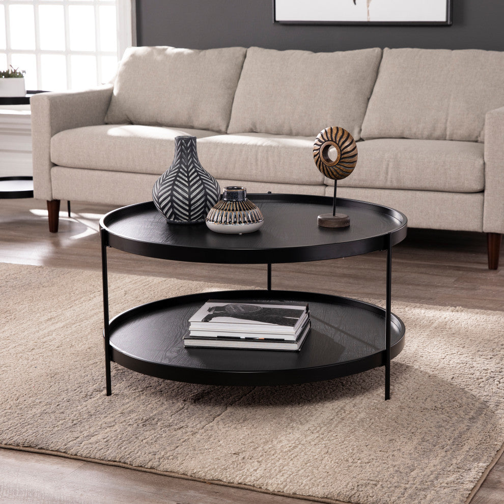 Vestal Round Farmhouse Style Cocktail Table