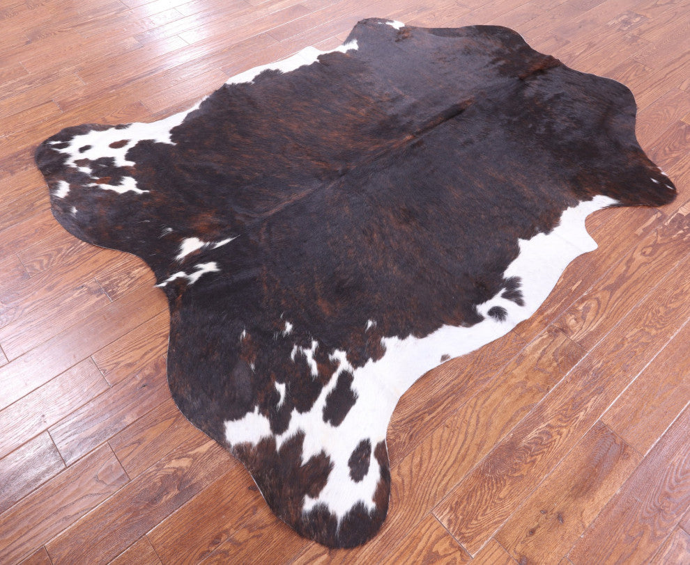 7' 3" X 6' 3" Natural Cowhide Rug C2415