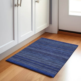 Premium Machine Washable Mayfield AMF527 Navy 1'8" x 2'6" Rug