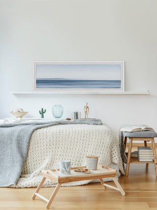 "Peaceful Waves" Framed Painting Print, 30x10