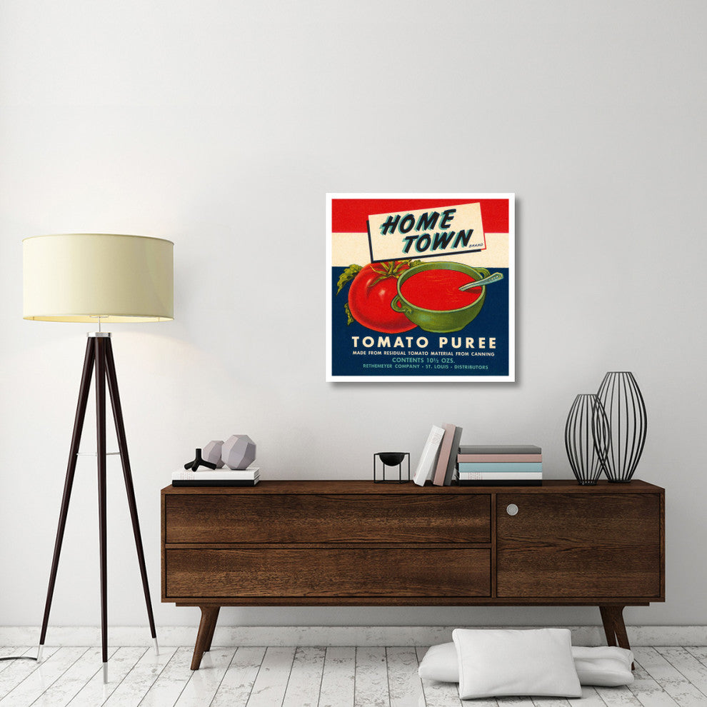 "Home Town Brand Tomato Puree" Digital Paper Print by Retrolabel, 32"x32"