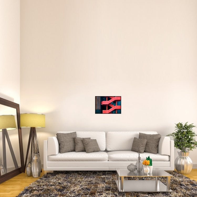 "Red Route" Framed Canvas Giclee by Linda Wride, 23x15"
