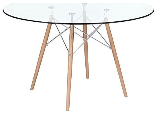 Eiffel Glass Dining Table, 36"