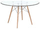 Eiffel Glass Dining Table, 36"