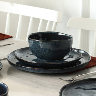 Stone Lain Mirella Stoneware Cereal Bowl Set of 4, Blue