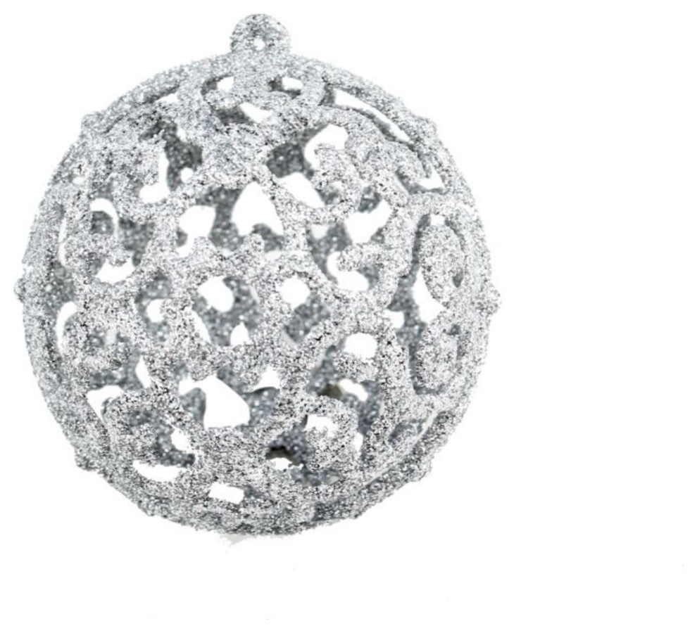Vidaxl 100 Piece Christmas Ball Set 2.4" Silver